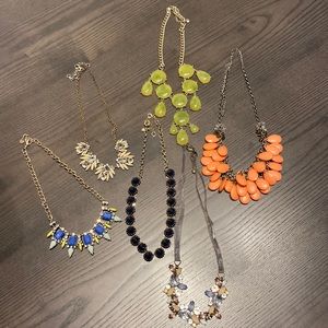 Necklaces from Jcrew, Loft, And boutiques.